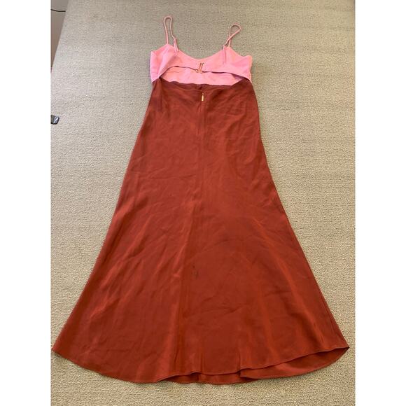 TIBI‎ Women Size 6 Burgundy Pink Midi Dress - Picture 2 of 11